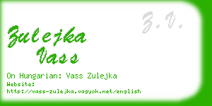 zulejka vass business card